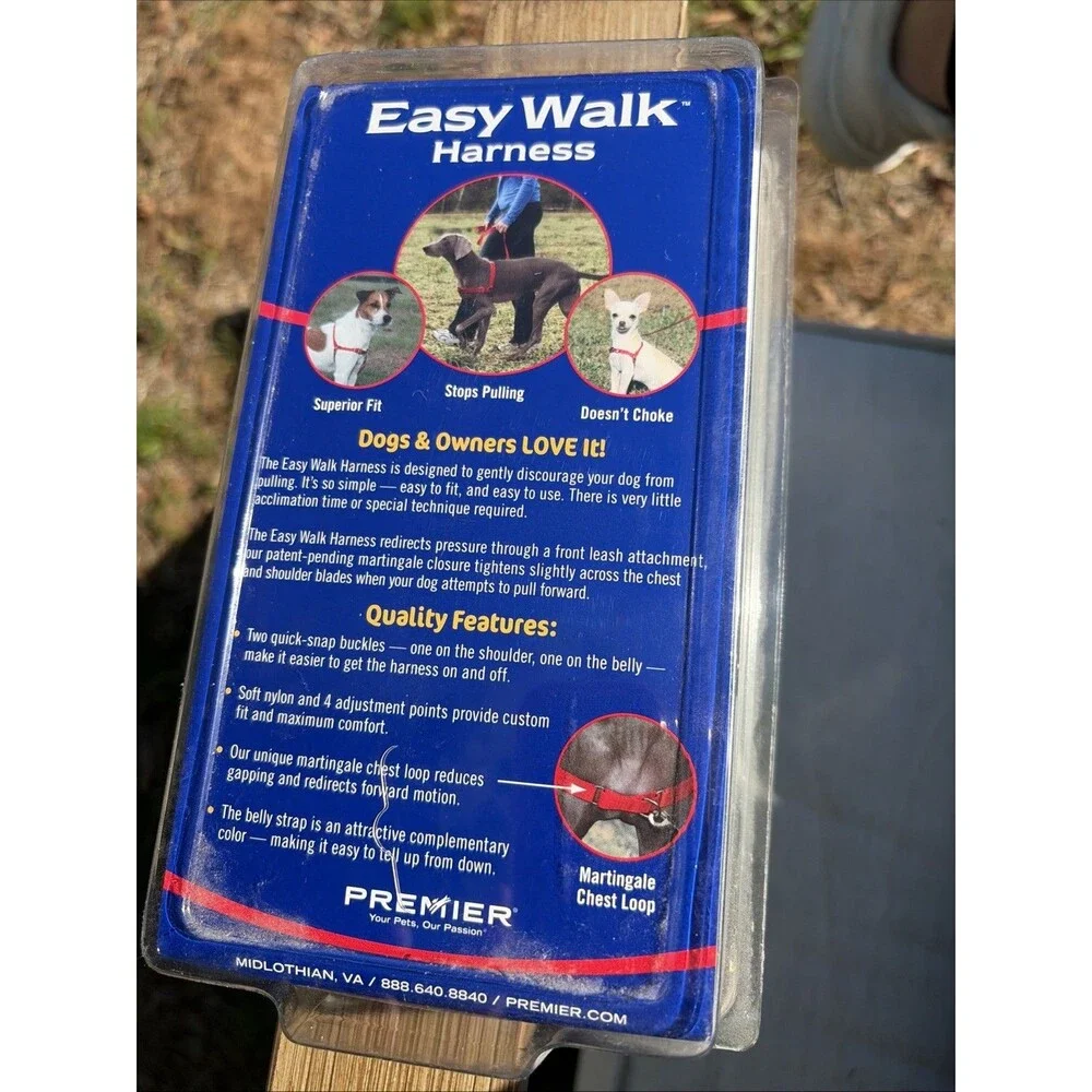 PREMIER EASY WALK HARNESS COLOR GREEN/BLACK SIZE LARGE NEW IN BOX